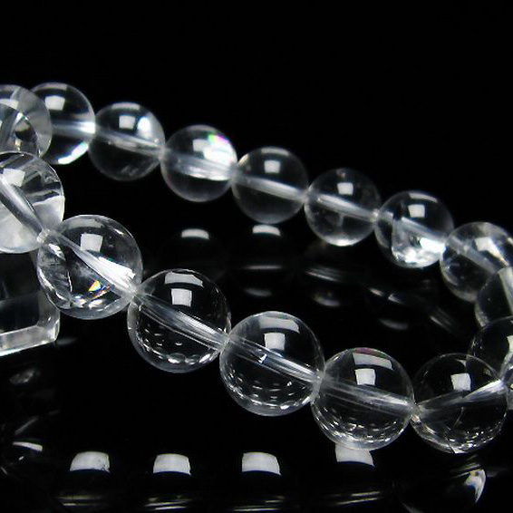 アイリスクォーツ 虹入り レインボー水晶 ブレスレット12mm[T506-2197]