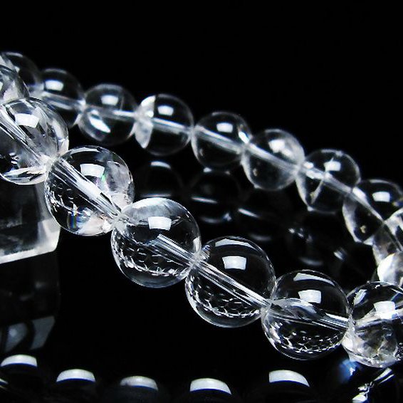 アイリスクォーツ 虹入り レインボー水晶 ブレスレット 12mm [T506-2703]