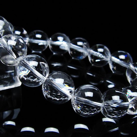 アイリスクォーツ 虹入り レインボー水晶 ブレスレット 12mm [T506-2752]