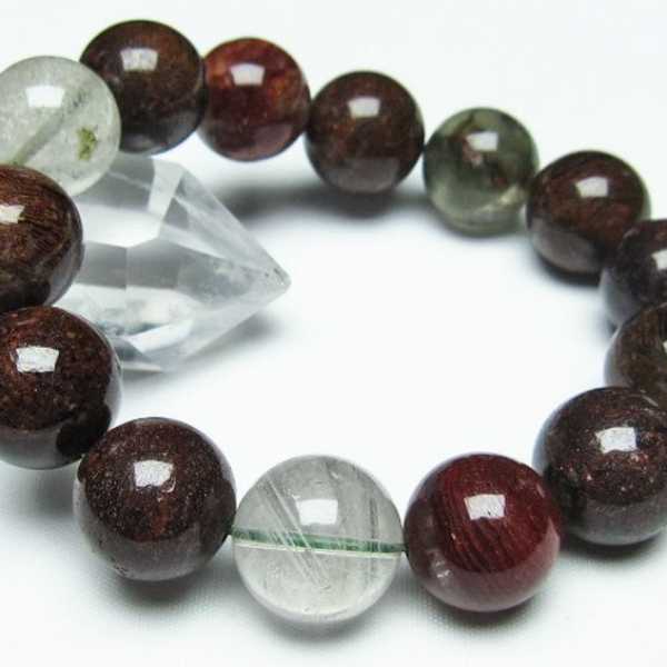 ガーデン水晶ブレスレット16mm[T507-3263]