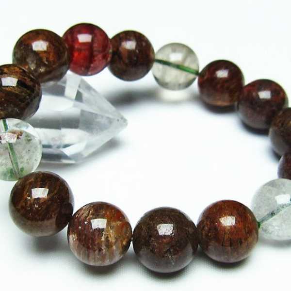 ガーデン水晶ブレスレット15mm[T507-3269]