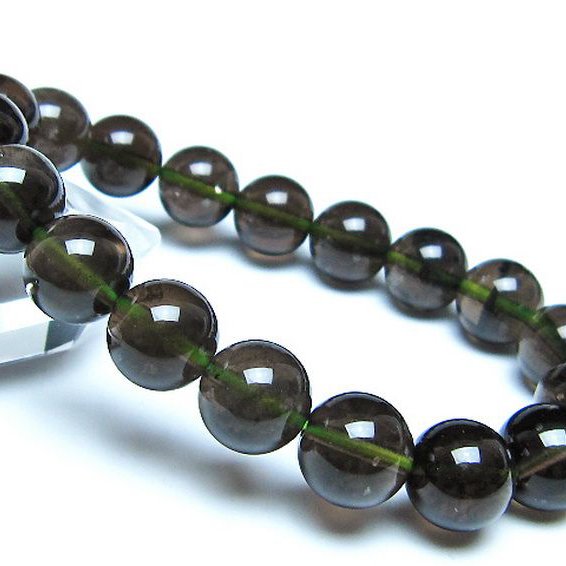 チンターマニストーン アリゾナ州産 天然ガラス ブレスレット（サフォーダイト/シリウス隕石） 11mm [t520-1842]