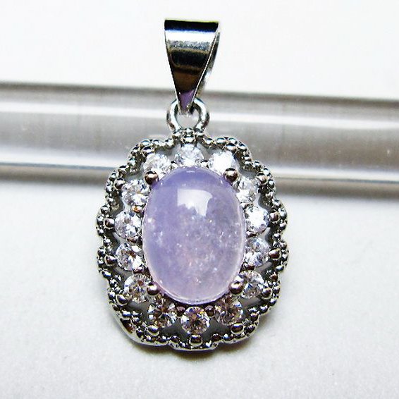 スコロライト（ラベンダークォーツ）ペンダント[T525-2143]