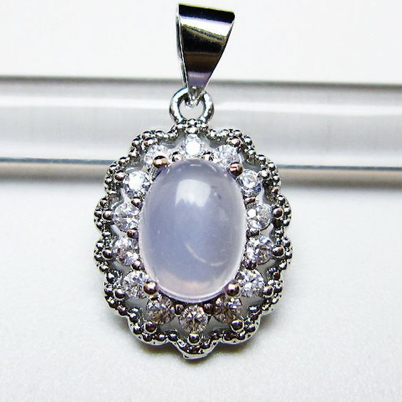 スコロライト（ラベンダークォーツ）ペンダント[T525-2159]