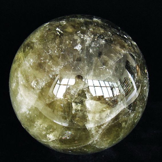 22.3Kgシトリン水晶丸玉 255mm 同梱不可[T529-5978]