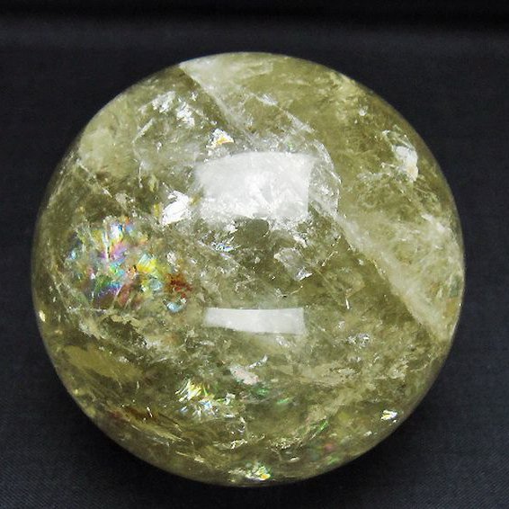 シトリン水晶丸玉 71mm [T529-6170]