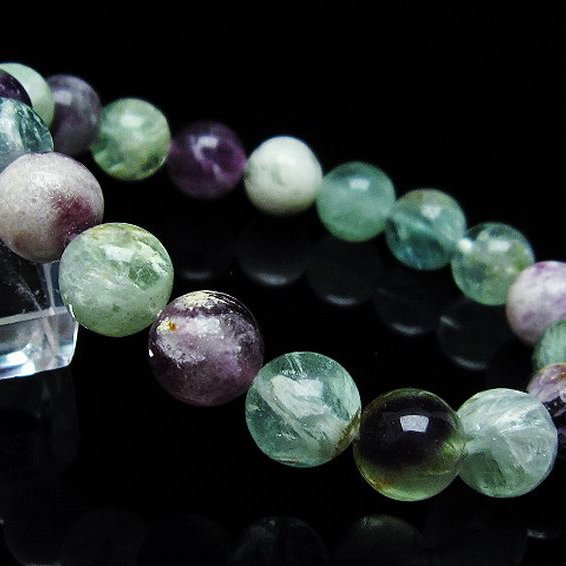 エンジェルフェザー フローライト ブレスレット 10mm [T53-4707]