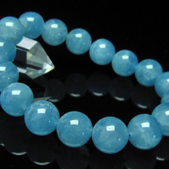 パワーストーン 天然石 アクアマリンブレスレット 12mm [T537-14244]
