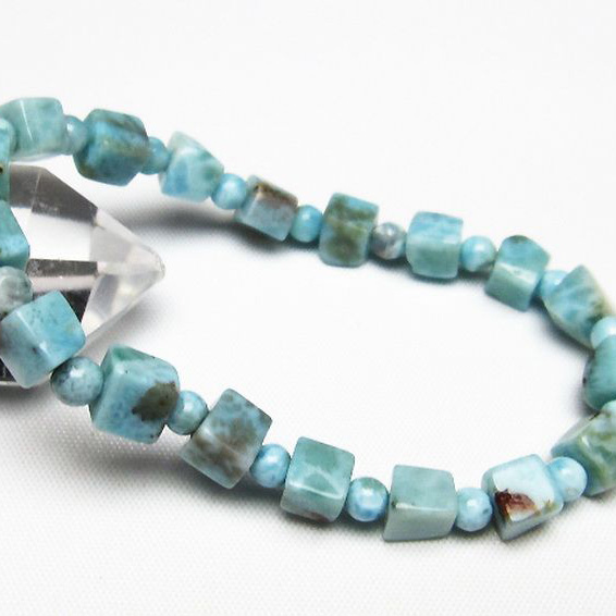 パワーストーン 天然石 ラリマーブレスレット[T54-5097]