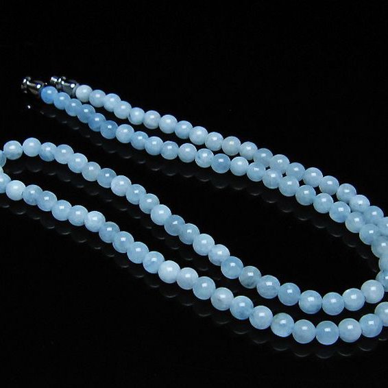 アクアマリンネックレス 4mm [T556-3573]