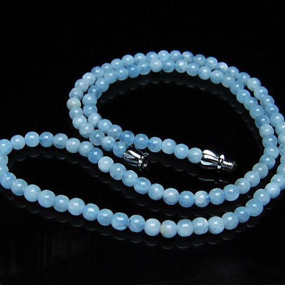 アクアマリンネックレス 4mm [t556-3578]