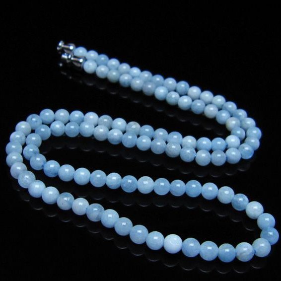 アクアマリンネックレス 4mm [t556-3716]