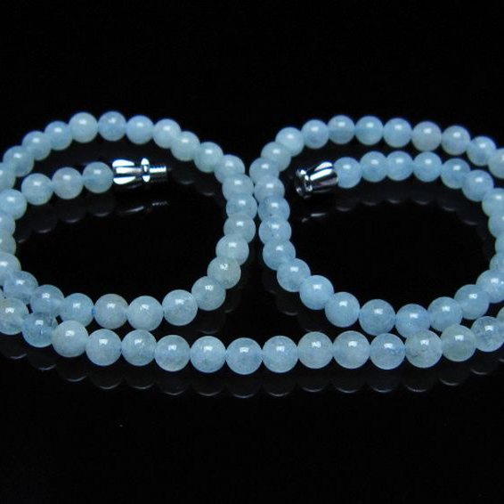 アクアマリンネックレス 5mm [t556-3736]