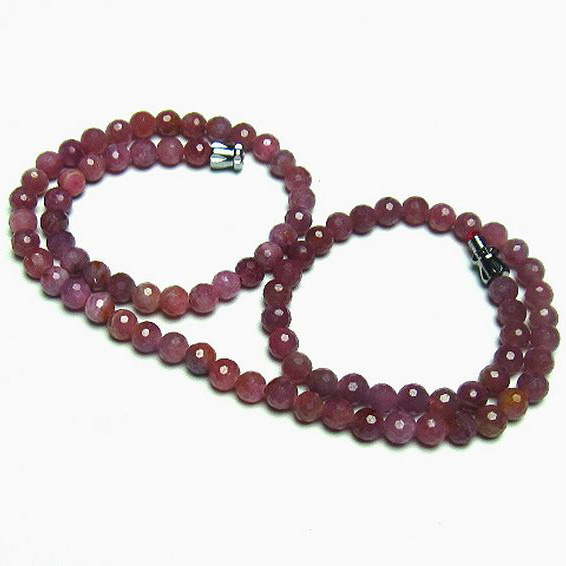 ルビーネックレス5mm[T561-1862]