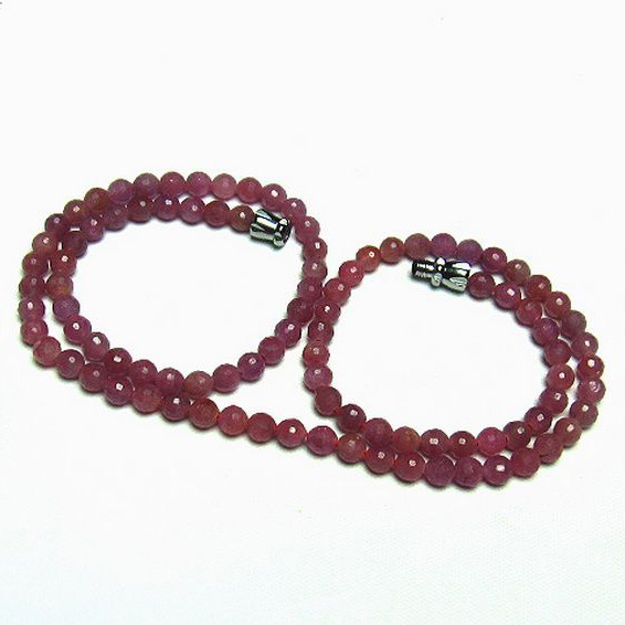 ルビーネックレス4mm[T561-1900]