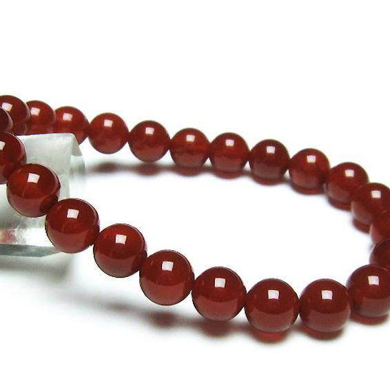 パワーストーン  赤アゲートブレスレット 8mm [T57-6460]