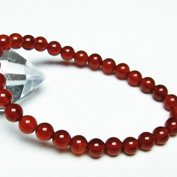 パワーストーン  赤アゲートブレスレット 6mm [T57-6627]