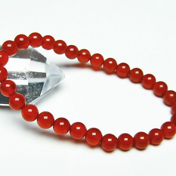 赤アゲートブレスレット6mm[T57-6638]