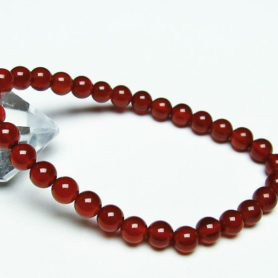 パワーストーン 天然石 赤アゲートブレスレット 6mm [T57-6655]