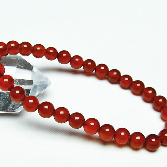 パワーストーン 天然石 赤アゲートブレスレット 6mm [T57-6679]
