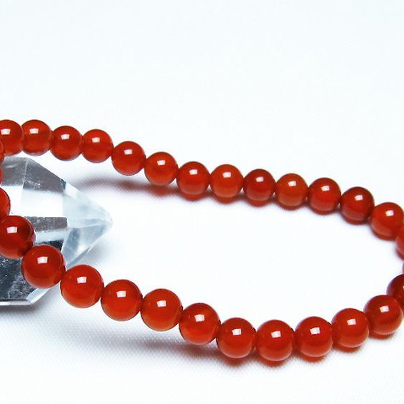 赤アゲートブレスレット 6mm [T57-6869]