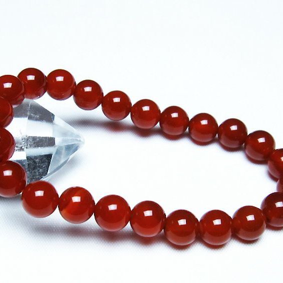赤アゲートブレスレット 8mm [T57-6883]