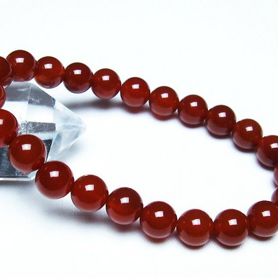 赤アゲートブレスレット 8mm [T57-6890]