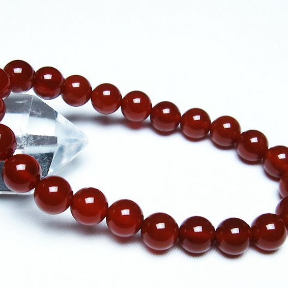 赤アゲートブレスレット 8mm [T57-6898]