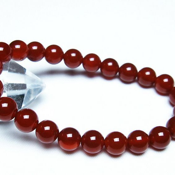 赤アゲートブレスレット 8mm [T57-6909]