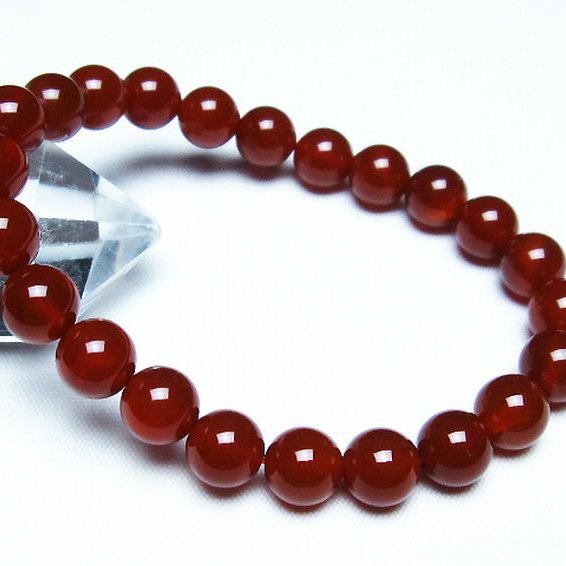 赤アゲートブレスレット 8mm [T57-6929]