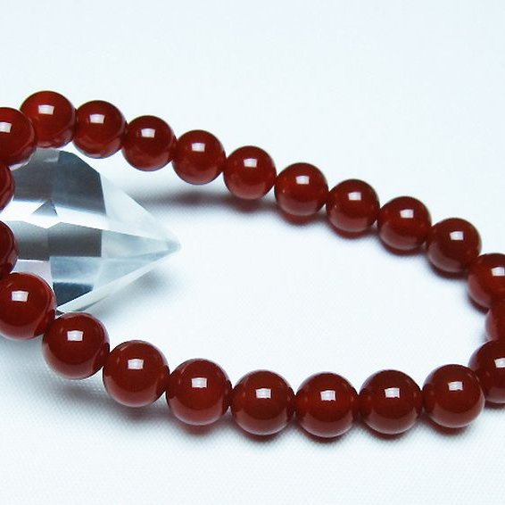 赤アゲートブレスレット 8mm [T57-7098]