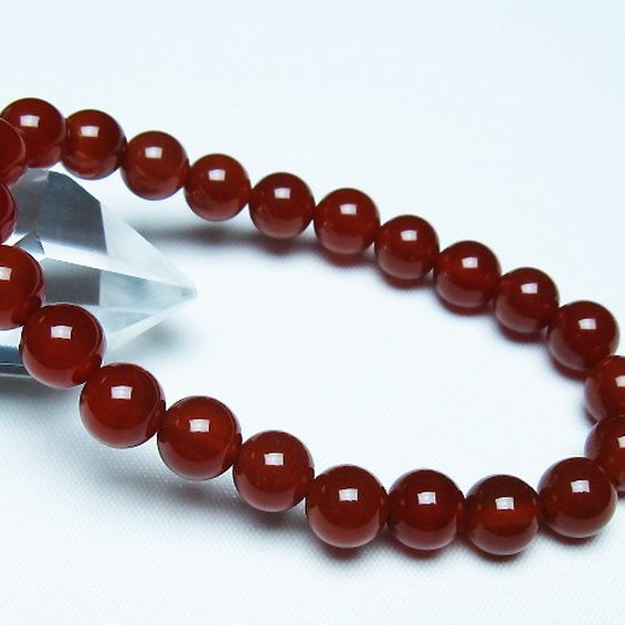 赤アゲートブレスレット 8mm [T57-7105]
