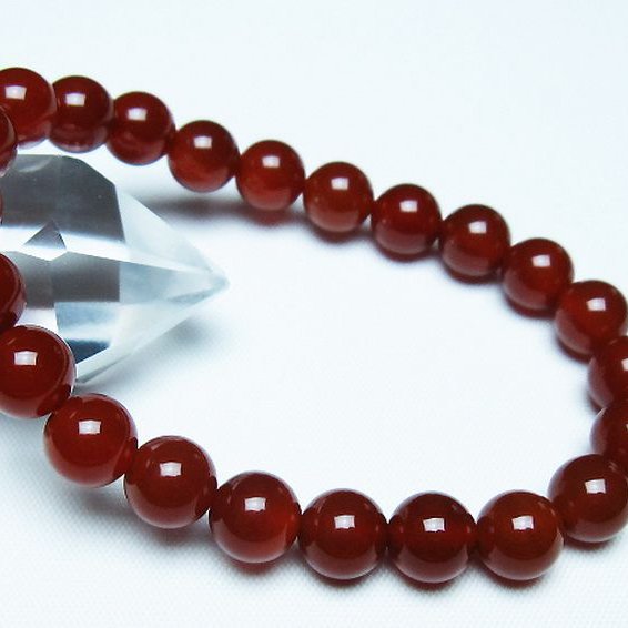 赤アゲートブレスレット 8mm [T57-7115]