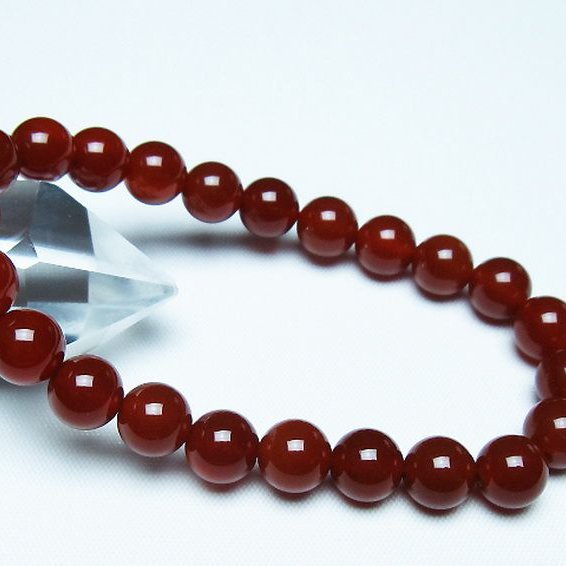 赤アゲートブレスレット 8mm [T57-7118]