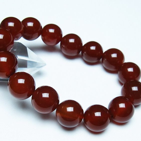 赤アゲートブレスレット 14mm [T57-7166]