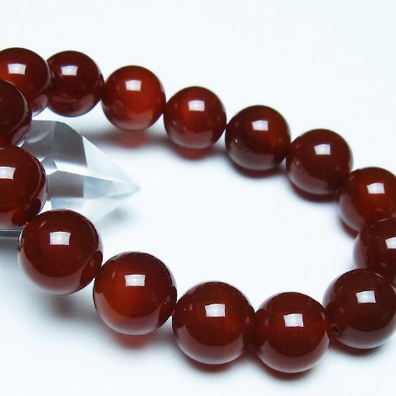 赤アゲートブレスレット 14mm [T57-7175]