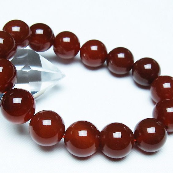 赤アゲートブレスレット 14mm [T57-7184]