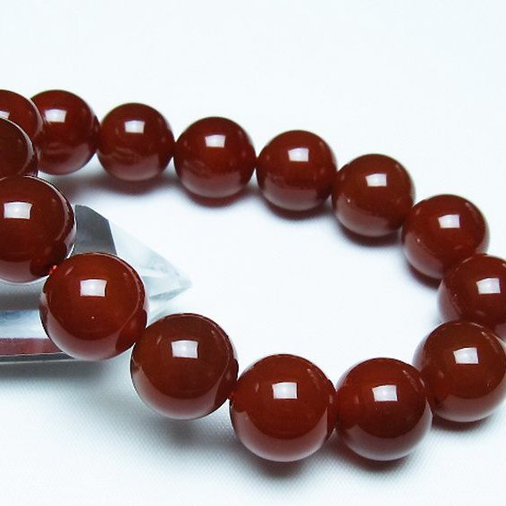 赤アゲートブレスレット 14mm [T57-7189]
