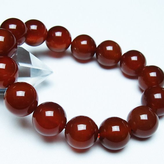 赤アゲートブレスレット 14mm [T57-7190]