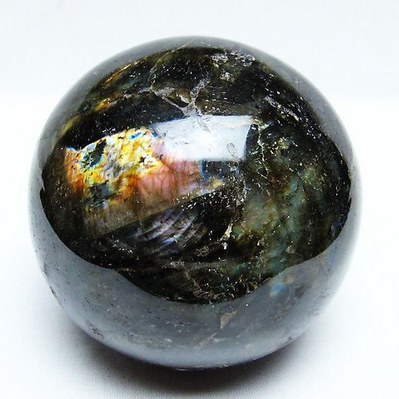 1.1Kgラブラドライト丸玉 91mm [T571-4584]