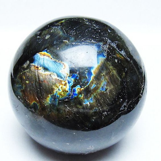 1.1Kgラブラドライト丸玉 90mm [T571-5053]