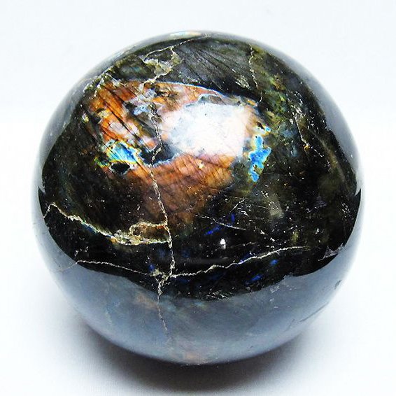 1.6Kgラブラドライト丸玉 105mm [T571-5074]