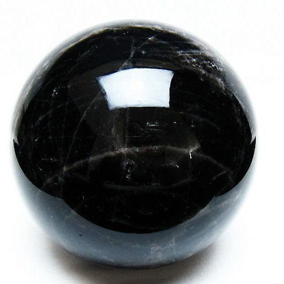 2Kgモリオン 純天然 黒水晶 丸玉 115mm [T572-10749]