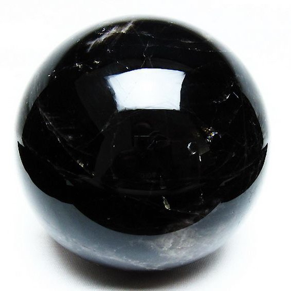 2.9Kgモリオン 純天然 黒水晶 丸玉 130mm [T572-10767]