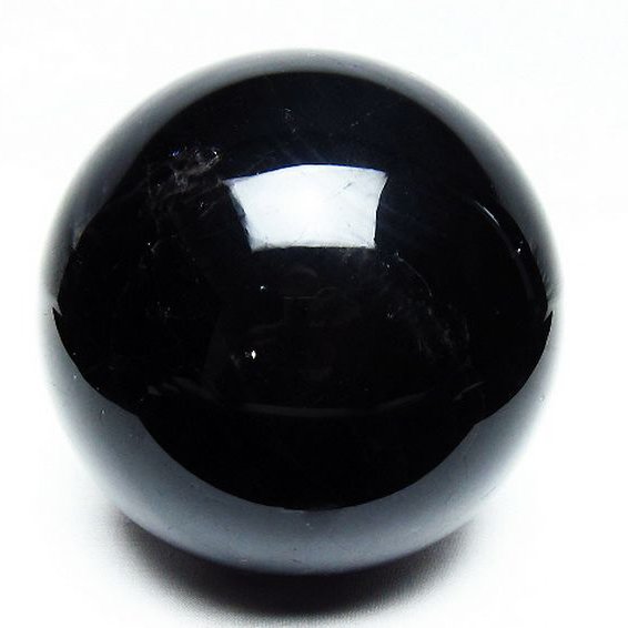 2.2Kgモリオン 純天然 黒水晶 丸玉 120mm [T572-10813]