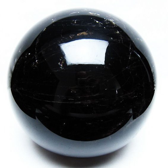 7.4Kgモリオン 純天然 黒水晶 丸玉 180mm [T572-10848]