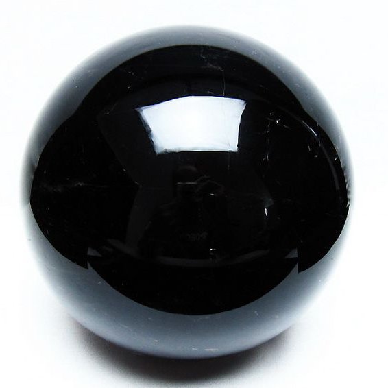 モリオン 純天然 黒水晶 丸玉 81mm [T572-11001]