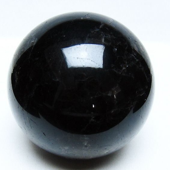 1.2Kgモリオン 純天然 黒水晶 丸玉 94mm [t572-11547]