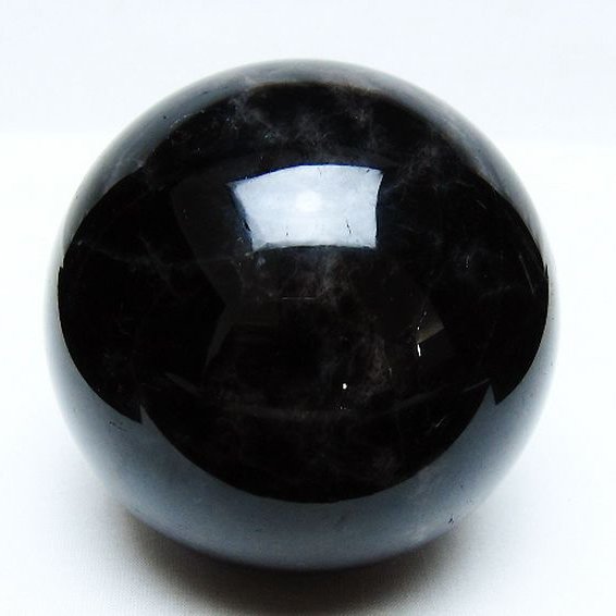 1.1Kgモリオン 純天然 黒水晶 丸玉 92mm [t572-11573]