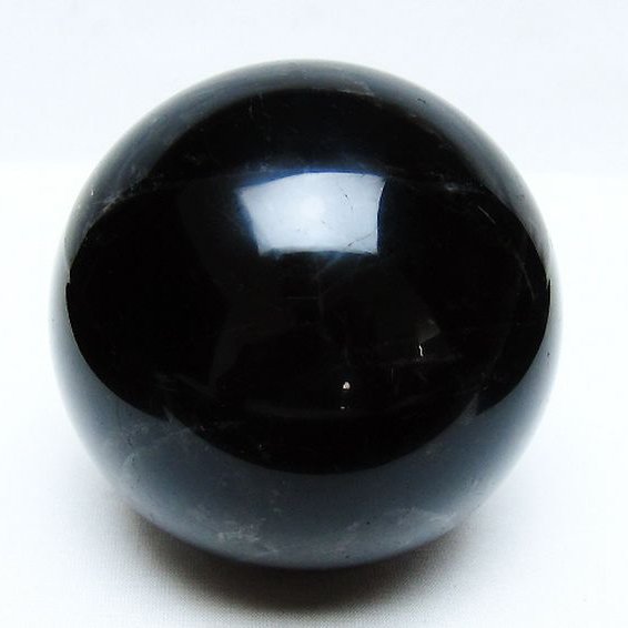 1.1Kgモリオン 純天然 黒水晶 丸玉 92mm [t572-11582]